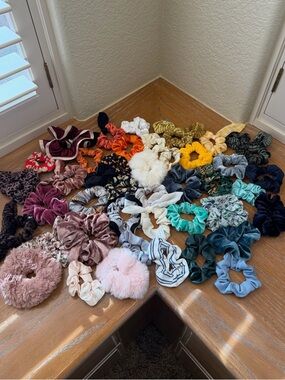 LOT of 42 Multi Pattern & Color Scrunchies